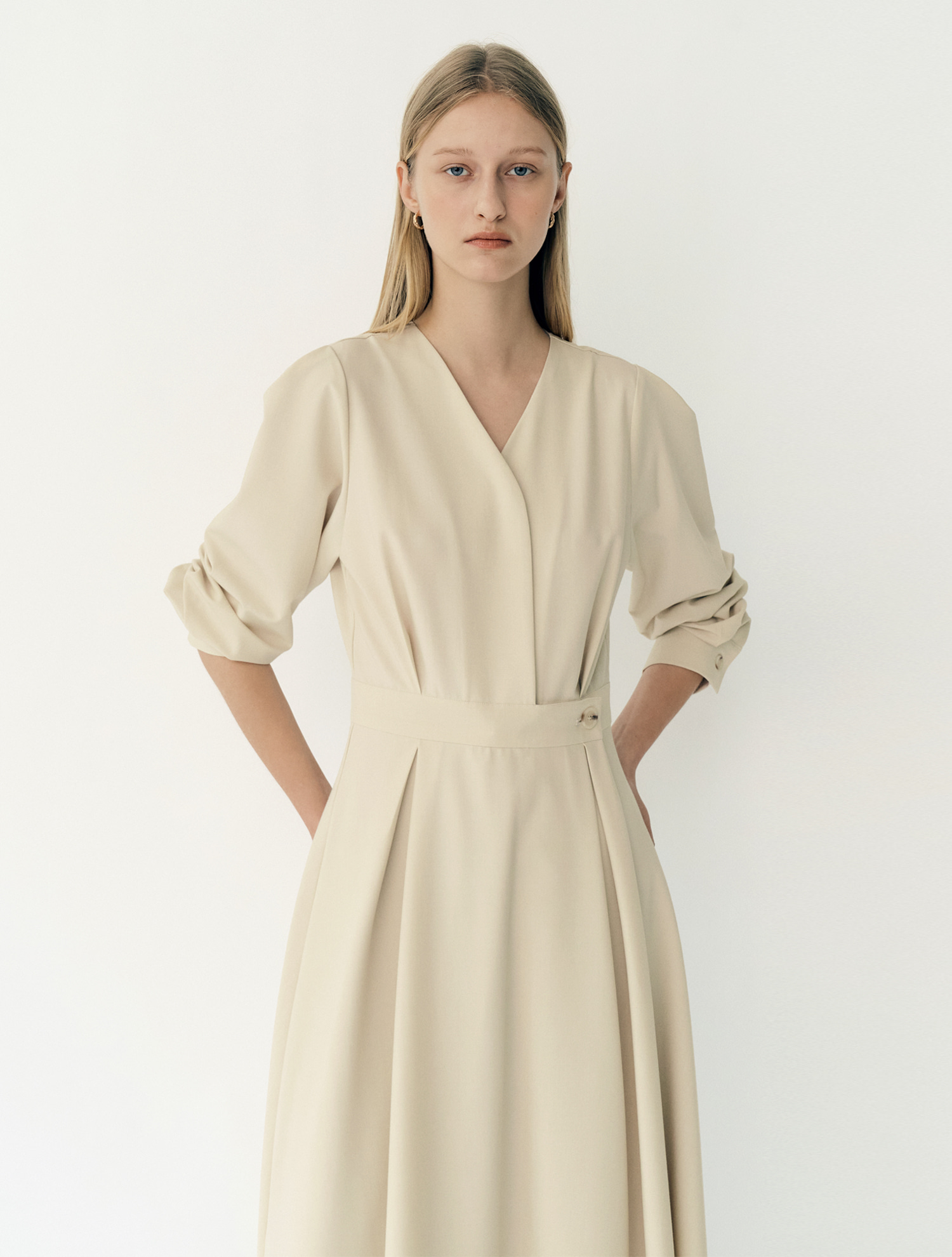 OUT OF STOCK / Wrap Dress - Butter Cream