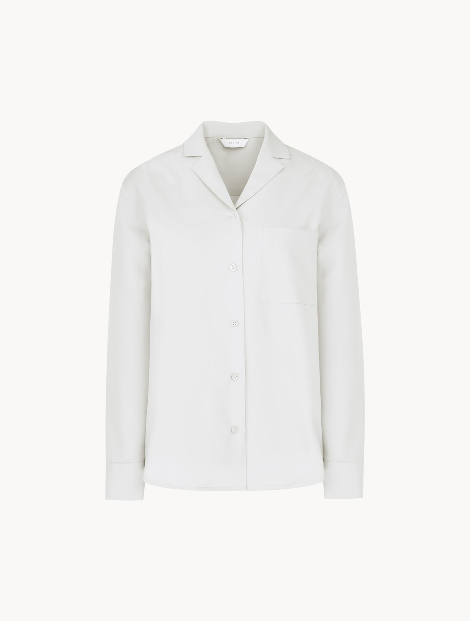 OUT OF STOCK / Open Collar Blouse - Ivory