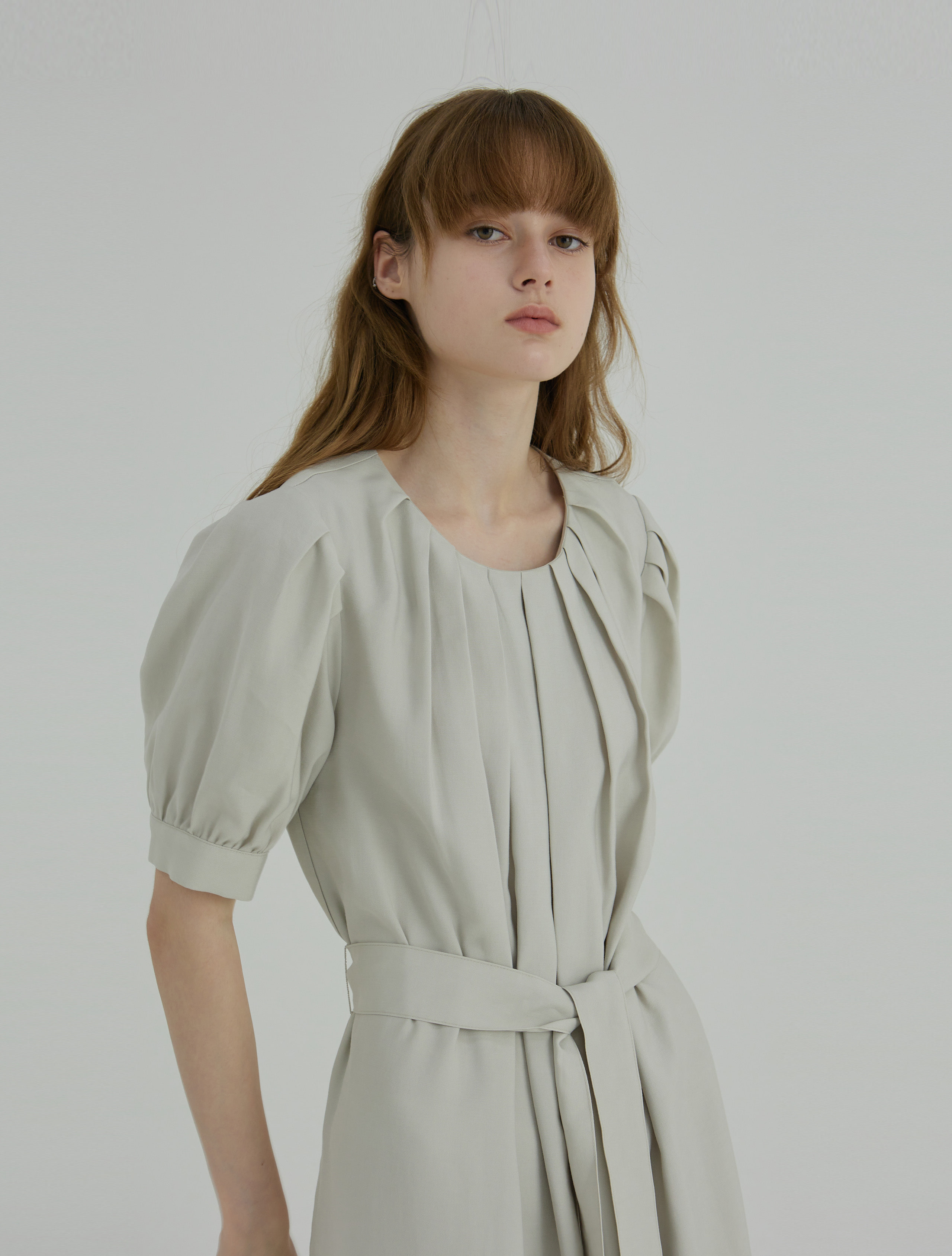 OUT OF STOCK / Pin-Tuck Dress - Cream