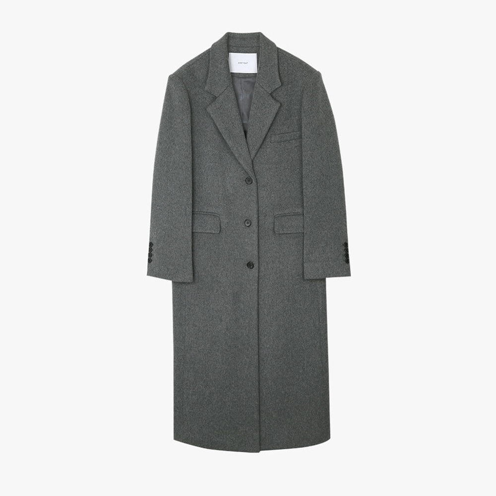 Belted Wool Coat - Gray