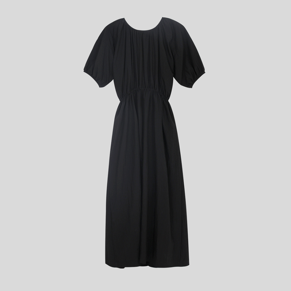 Drawstring Dress - Black